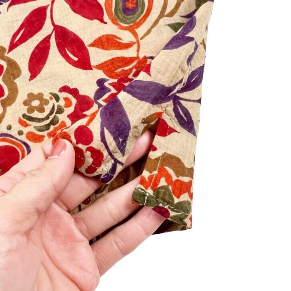 Lauren Ralph Lauren Floral Multicolored Lightweight Cotton Warm Tones Fits PS - Picture 4 of 11